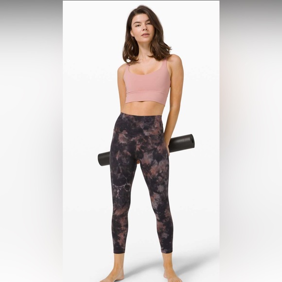 Lululemon Align Pant 25" *Diamond Dye Graphite Grey Pink Pastel sz18 - Picture 7 of 8